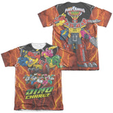 Mighty Morphin Power Rangers Zord Power (Front/Back Print) Men's Regular Fit Poly Cotton Short-Sleeve T-Shirt