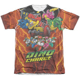 Mighty Morphin Power Rangers Zord Power Men's Regular Fit Poly Cotton Short-Sleeve T-Shirt