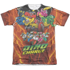 Mighty Morphin Power Rangers Zord Power Men's Regular Fit Poly Cotton Short-Sleeve T-Shirt