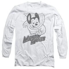 Mighty Mouse Mighty Sketch Men's 18/1 Cotton Long-Sleeve T-Shirt
