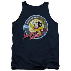 Mighty Mouse Planet Cheese Men's 18/1 Cotton Tank Top
