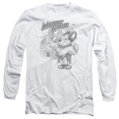Mighty Mouse Protect And Serve Men's 18/1 Cotton Long-Sleeve T-Shirt