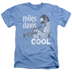 Miles Davis The Cool Men's 30/1 Heather 60 40 Poly Short-Sleeve T-Shirt