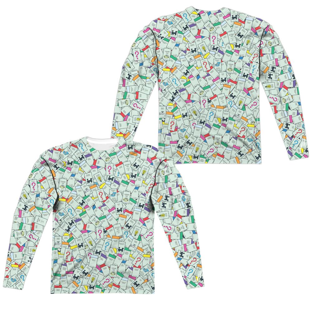 Monopoly Property Spaces (Front/Back Print) Men's Regular Fit Polyester Long-Sleeve T-Shirt