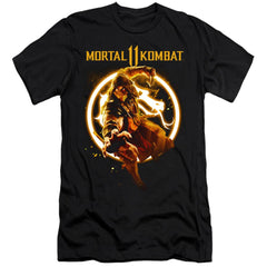 Mortal Kombat 11 Scorpion Flames Men's Ultra-Soft 30/1 Cotton Slim Short-Sleeve T-Shirt