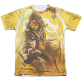 Mortal Kombat 11 Scorpion Men's Regular Fit Poly Cotton Short-Sleeve T-Shirt