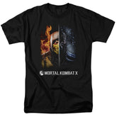 Mortal Kombat Fire And Ice Men's 18/1 Cotton Short-Sleeve T-Shirt