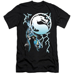 Mortal Kombat Klassic Raiden Men's Ultra-Soft 30/1 Cotton Slim Short-Sleeve T-Shirt