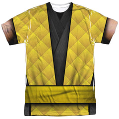 Mortal Kombat Klassic Scorpion Outfit Men's Regular Fit Polyester Short-Sleeve T-Shirt