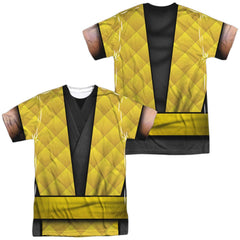 Mortal Kombat Klassic Scorpion Outfit Men's Regular Fit Polyester Short-Sleeve T-Shirt