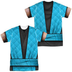 Mortal Kombat Klassic Sub Zero Outfit Men's Regular Fit Polyester Short-Sleeve T-Shirt