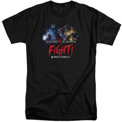 Mortal Kombat X Fight Men's 18/1 Tall Cotton Short-Sleeve T-Shirt