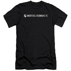 Mortal Kombat X Horizontal Logo Men's Ultra-Soft 30/1 Cotton Slim Short-Sleeve T-Shirt