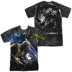 Mortal Kombat X Three Of A Kind (Front/Back Print) Men's Regular Fit Polyester Short-Sleeve T-Shirt
