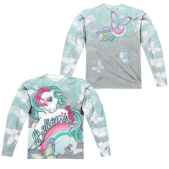 My Little Pony Believe In Dreams (Front/Back Print) Men's Regular Fit Polyester Long-Sleeve T-Shirt