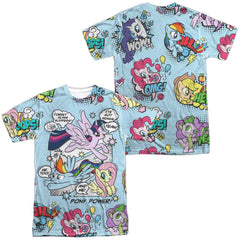 My Little Pony Pony Comic (Front/Back Print) Men's Regular Fit Polyester Short-Sleeve T-Shirt