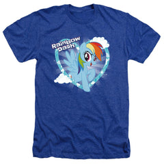 My Little Pony Rainbow Dash Men's 30/1 Heather 60 40 Poly Short-Sleeve T-Shirt
