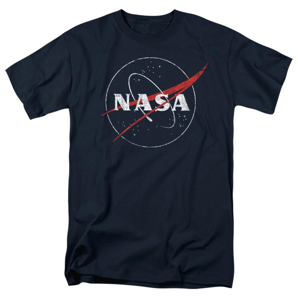 NASA Distressed Logo Men's 18/1 Cotton Short-Sleeve T-Shirt