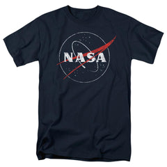 NASA Distressed Logo Men's 18/1 Cotton Short-Sleeve T-Shirt