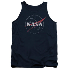 NASA Distressed Logo Men's 18/1 Cotton Tank Top