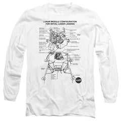 NASA Lunar Module Digram Men's 18/1 Cotton Long-Sleeve T-Shirt