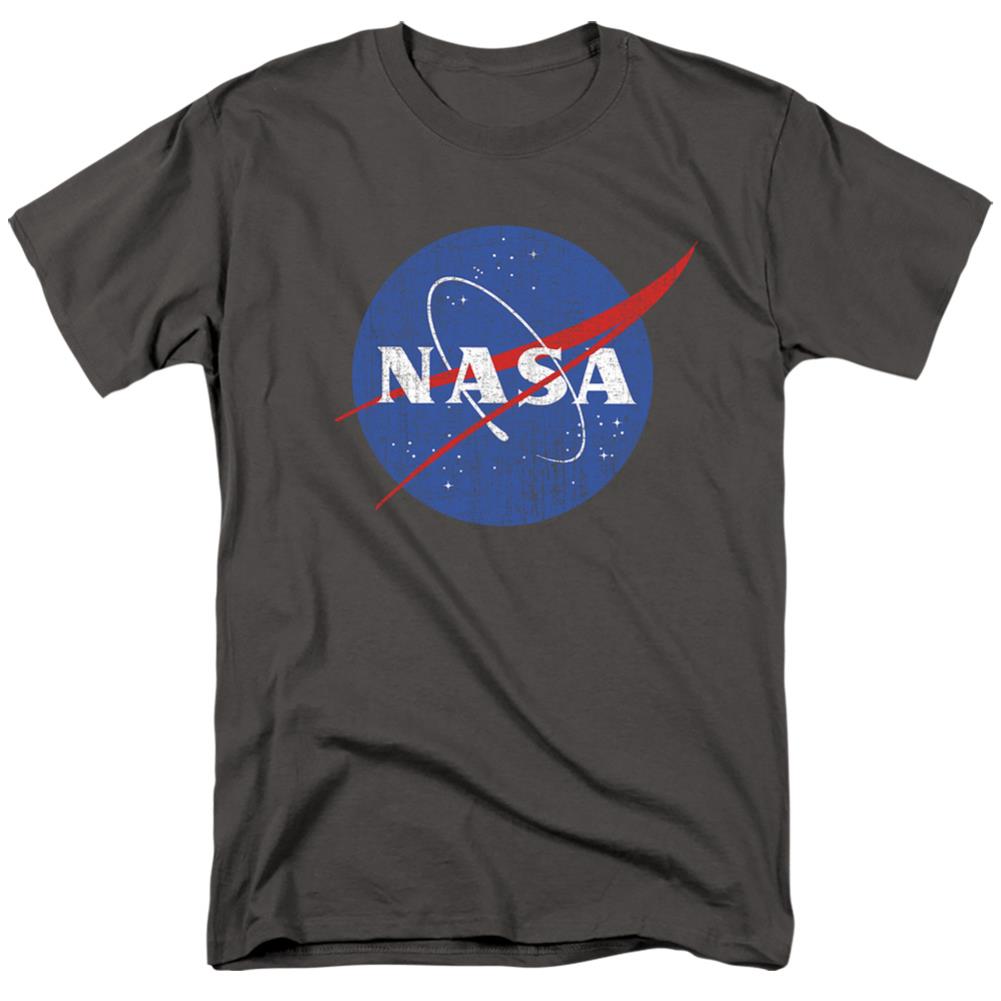 NASA Meatball Logo Distressed Men's 18/1 Cotton Short-Sleeve T-Shirt