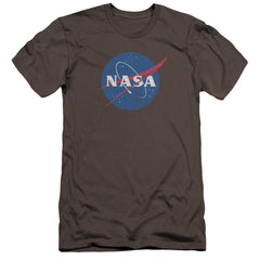 NASA Meatball Logo Distressed Men's Ultra-Soft 30/1 Cotton Slim Short-Sleeve T-Shirt