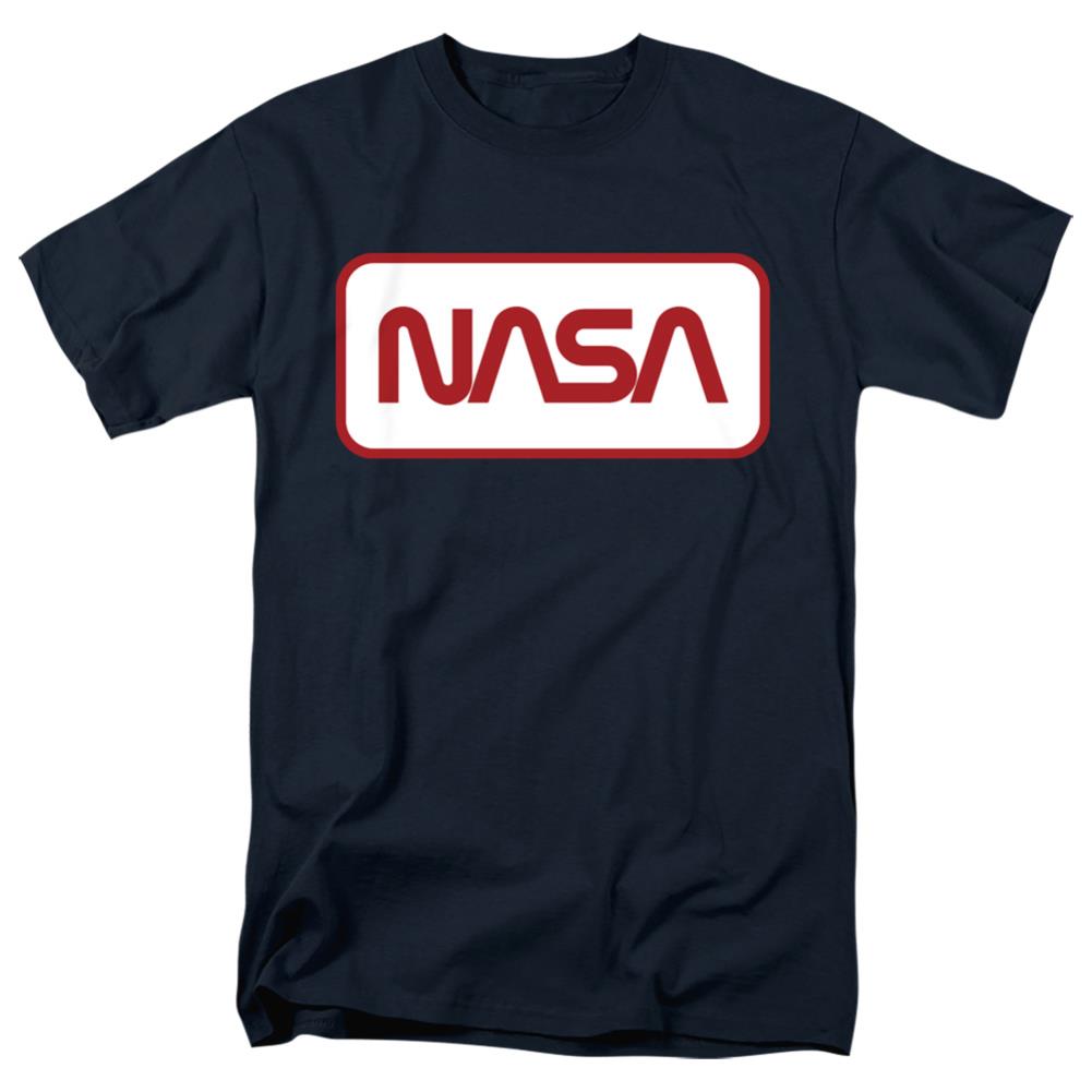 NASA Rectagular Worm Logo Men's 18/1 Cotton Short-Sleeve T-Shirt