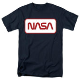 NASA Rectagular Worm Logo Men's 18/1 Cotton Short-Sleeve T-Shirt