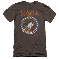 NASA Retro Shuttle Men's Ultra-Soft 30/1 Cotton Slim Short-Sleeve T-Shirt
