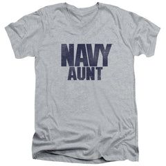 Navy Aunt Men's 30/1 Cotton Slim V-Neck T-Shirt