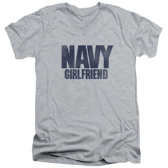 Navy Girlfriend Men's 30/1 Cotton Slim V-Neck T-Shirt