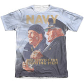 Navy Long Gaze Men's Regular Fit Poly Cotton Short-Sleeve T-Shirt