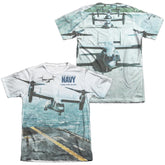 Navy Osprey (Front/Back Print) Men's Regular Fit Poly Cotton Short-Sleeve T-Shirt