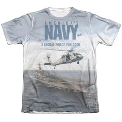 Navy Over And Under Men's Regular Fit Poly Cotton Short-Sleeve T-Shirt