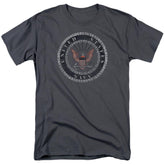 Navy Rough Emblem Men's 18/1 Cotton Short-Sleeve T-Shirt