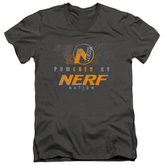Nerf Powered By Nerf Nation Men's 30/1 Cotton Slim V-Neck T-Shirt