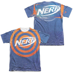 Nerf Target Practice (Front/Back Print) Men's Regular Fit Poly Cotton Short-Sleeve T-Shirt
