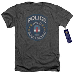 New York City Bomb Squad Men's 30/1 Heather 60 40 Poly Short-Sleeve T-Shirt