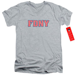 New York City FDNY Men's 30/1 Cotton Slim V-Neck T-Shirt