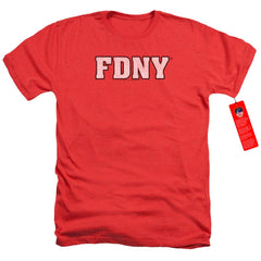 New York City FDNY Men's 30/1 Heather 60 40 Poly Short-Sleeve T-Shirt