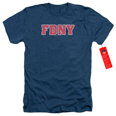 New York City FDNY Men's 30/1 Heather 60 40 Poly Short-Sleeve T-Shirt