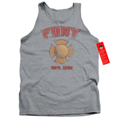 New York City FDNY Vintage Badge Men's 18/1 Cotton Tank Top