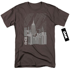 New York City Manhattan Monochrome Men's 18/1 Cotton Short-Sleeve T-Shirt