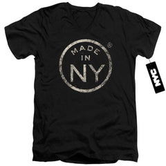 New York City NY Made Men's 30/1 Cotton Slim V-Neck T-Shirt