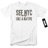New York City NYC Like A Native Men's 18/1 Cotton Short-Sleeve T-Shirt