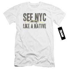 New York City NYC Like A Native Men's Ultra-Soft 30/1 Cotton Slim Short-Sleeve T-Shirt