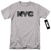 New York City NYC Map Fill Men's 18/1 Cotton Short-Sleeve T-Shirt