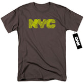 New York City NYC Map Fill Men's 18/1 Cotton Short-Sleeve T-Shirt