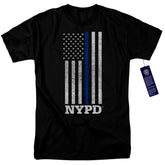 New York City Thin Blue Line Men's 18/1 Cotton Short-Sleeve T-Shirt